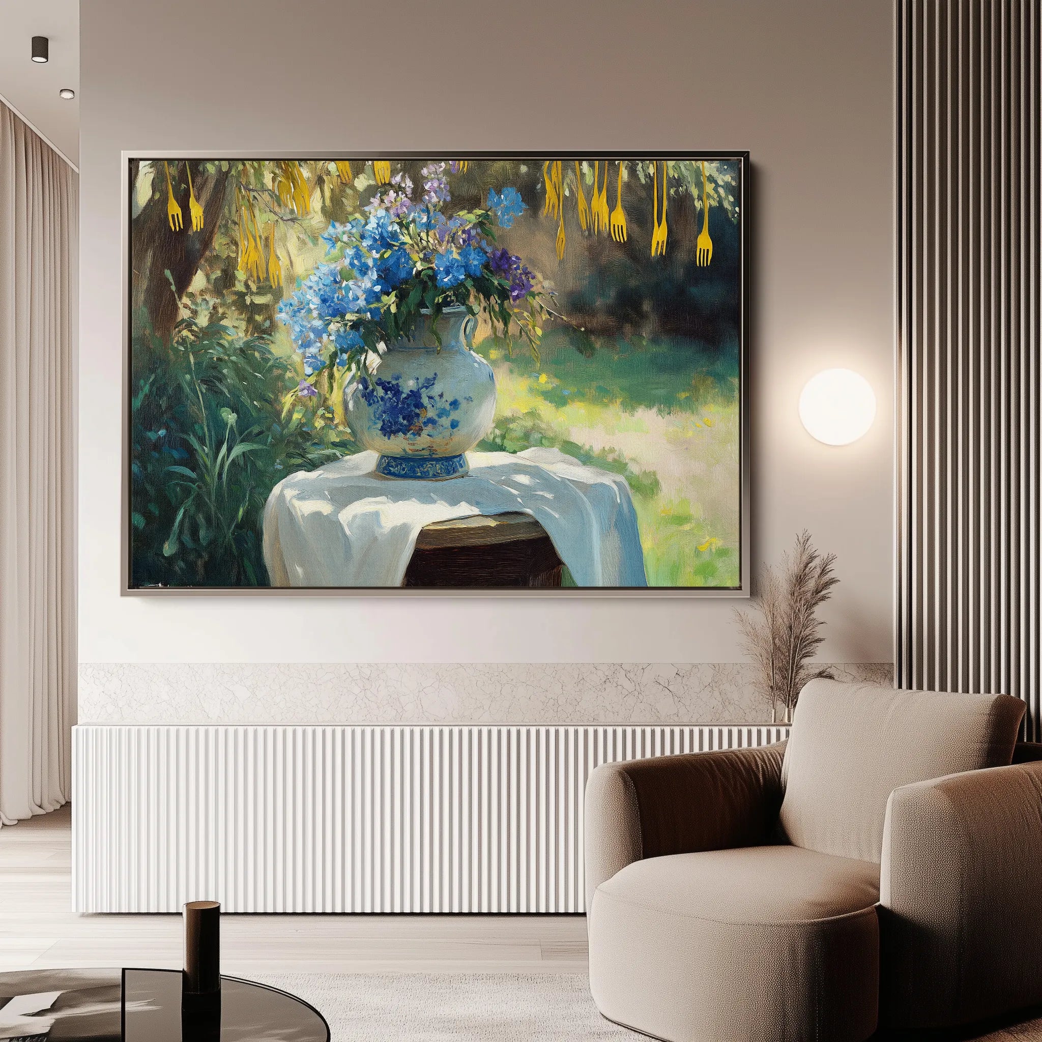 Floral 989 Canvas Art 60 x 40 cm / Black
