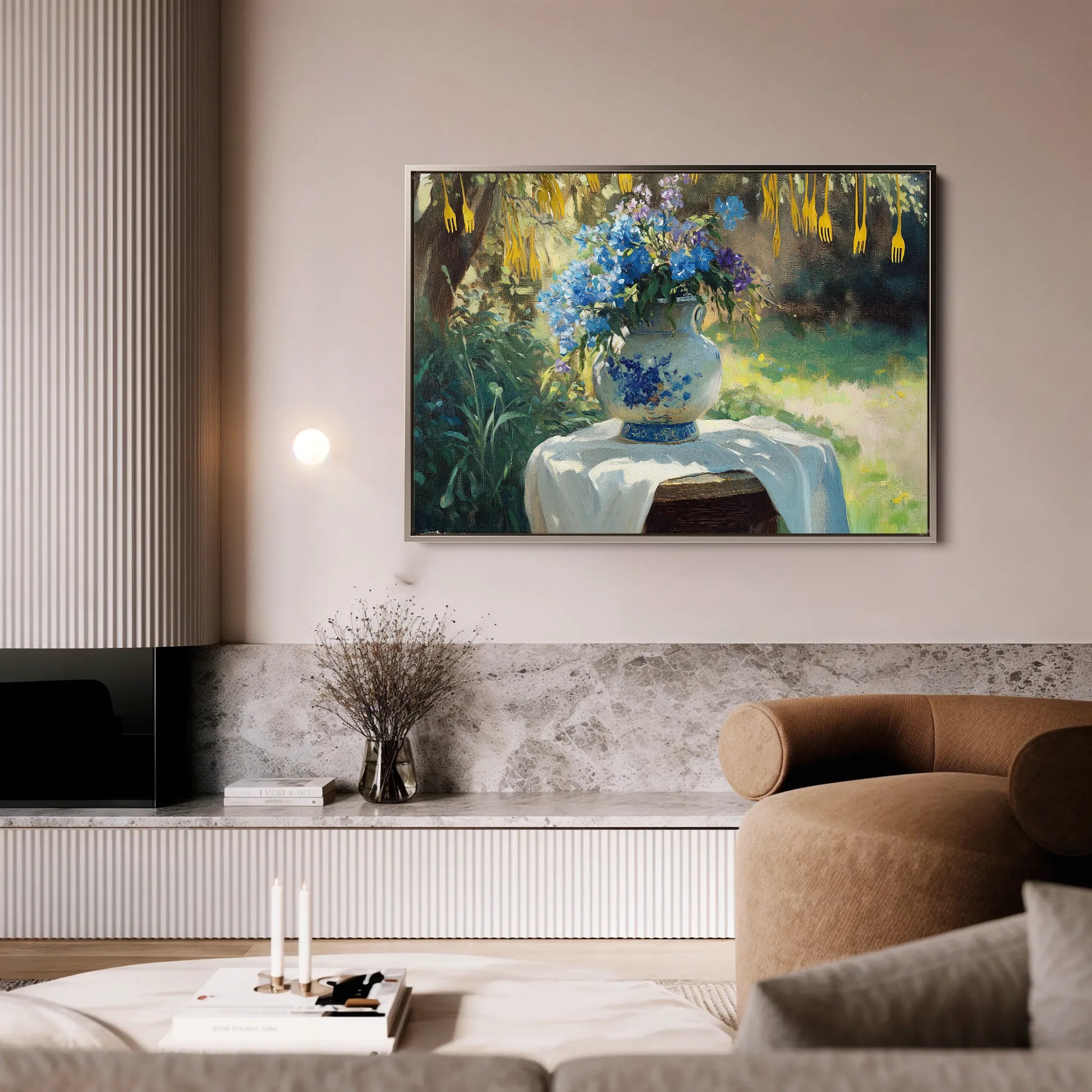 Floral 989 Canvas Art 60 x 40 cm / Black