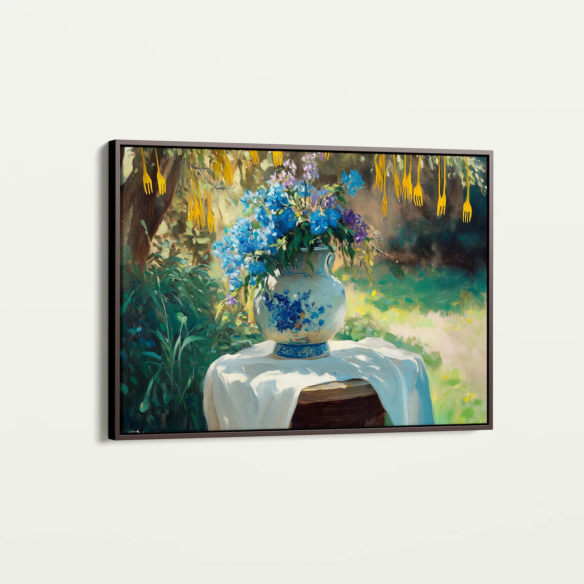 Floral 989 Canvas Art 60 x 40 cm / Black
