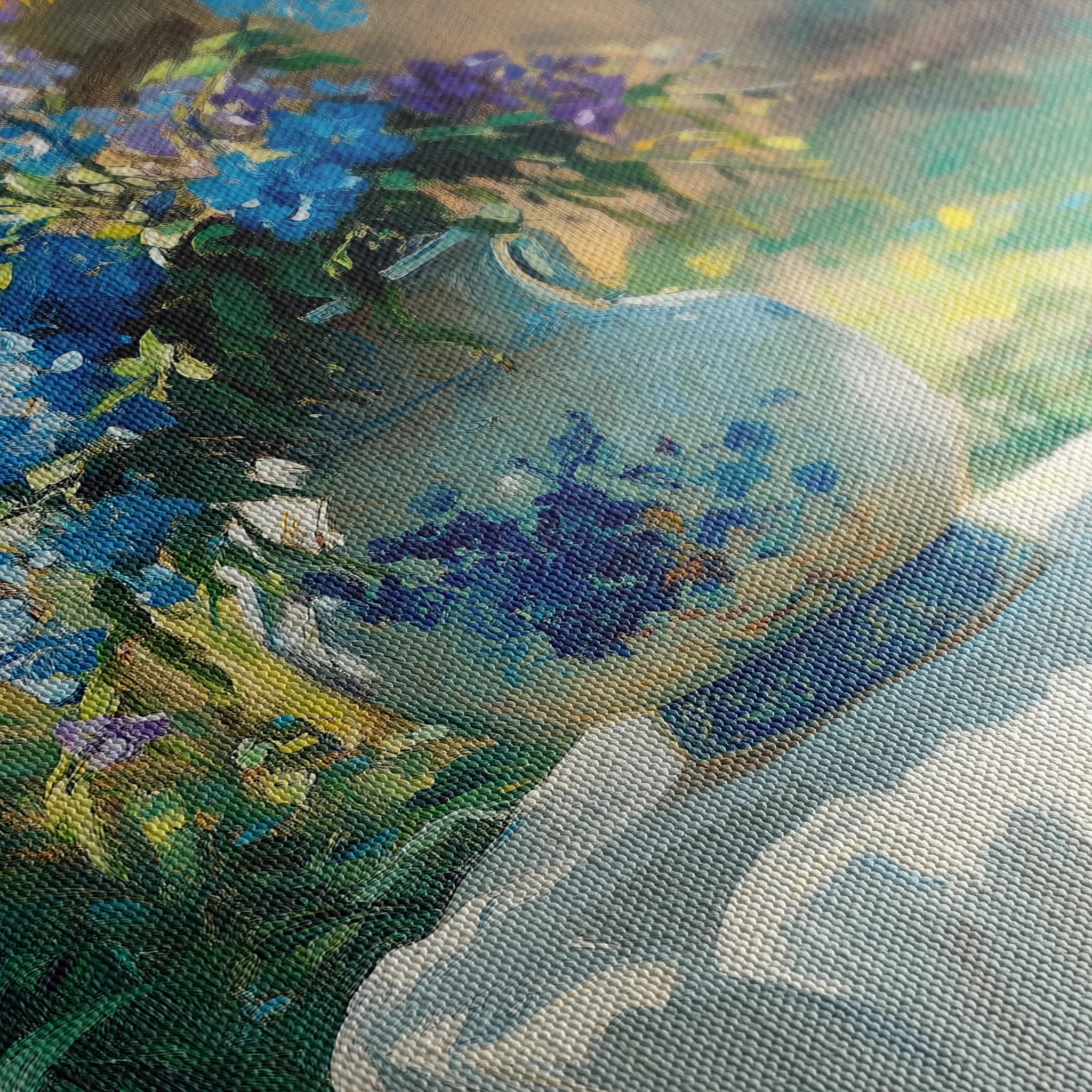 Floral 989 Canvas Art 60 x 40 cm / Black