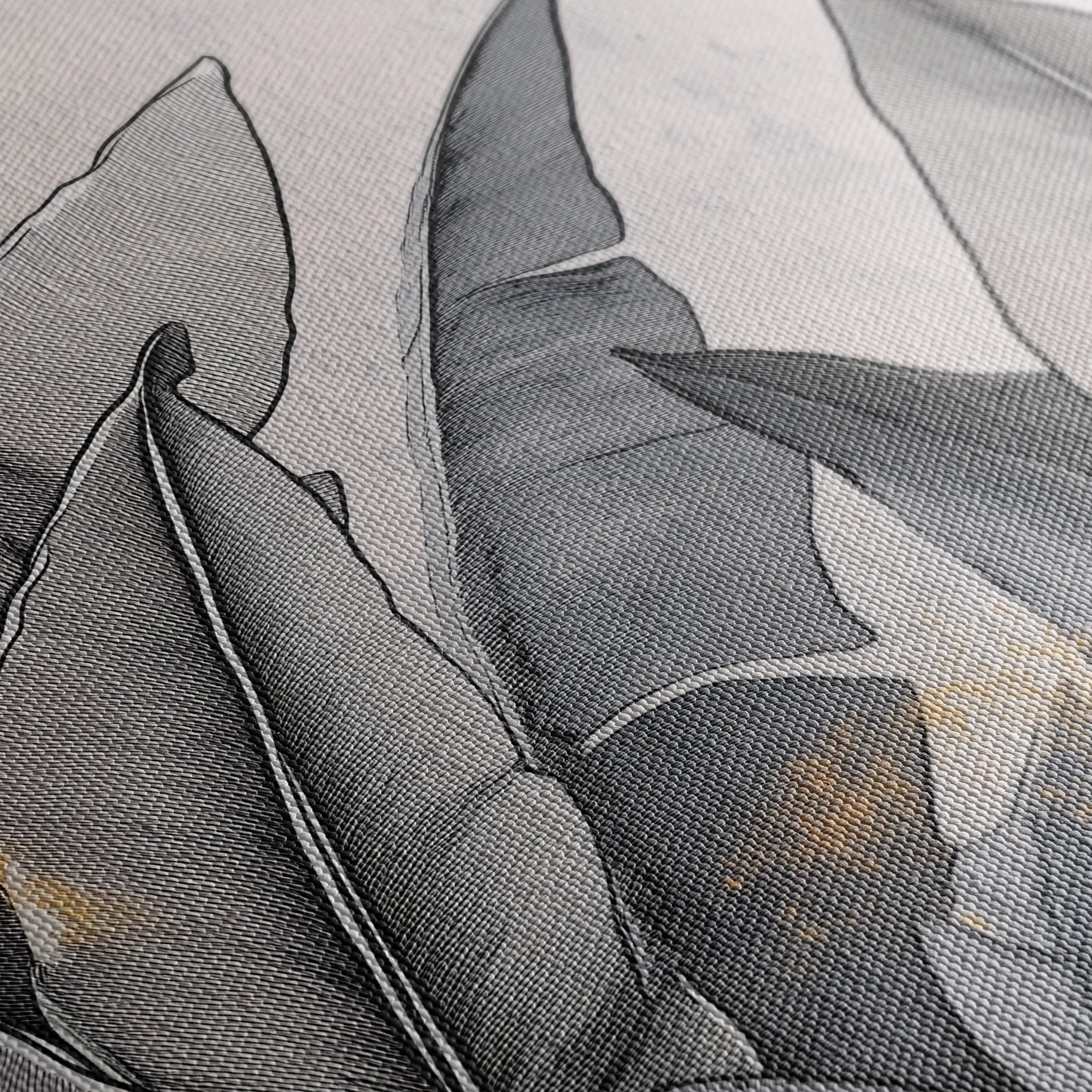Floral 990 Canvas Art 60 x 40 cm / Black