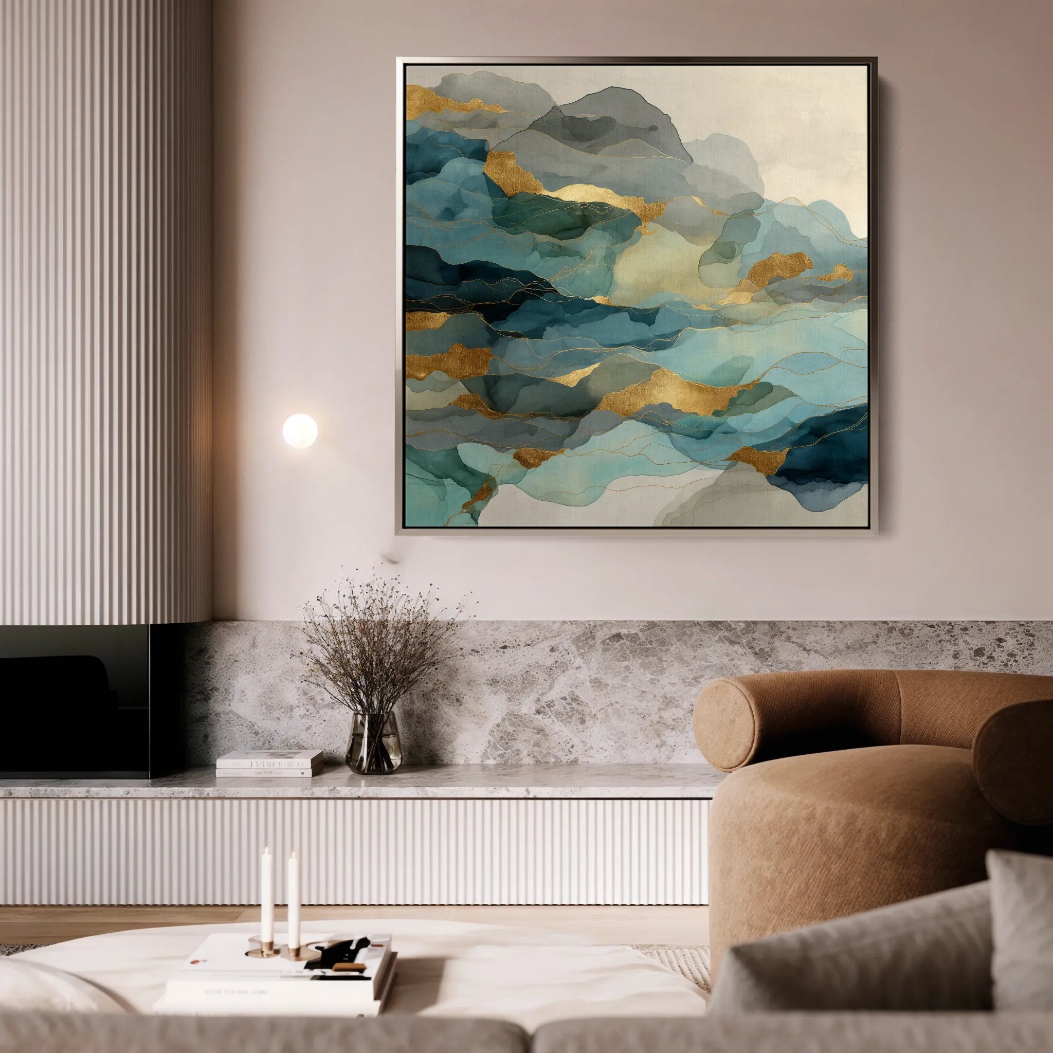 Abstract 991 Canvas Art 60 x 60 cm / Black