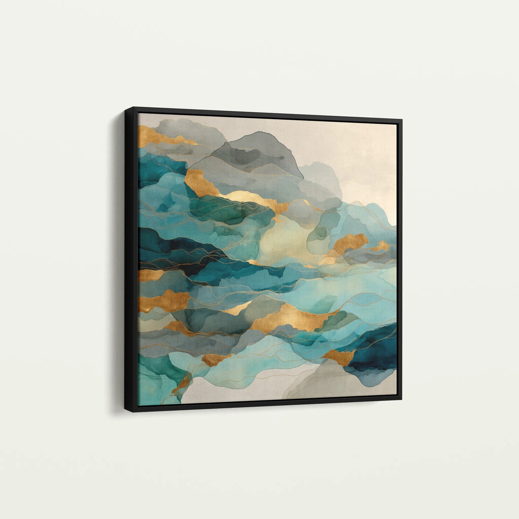 Abstract 991 Canvas Art 60 x 60 cm / Black
