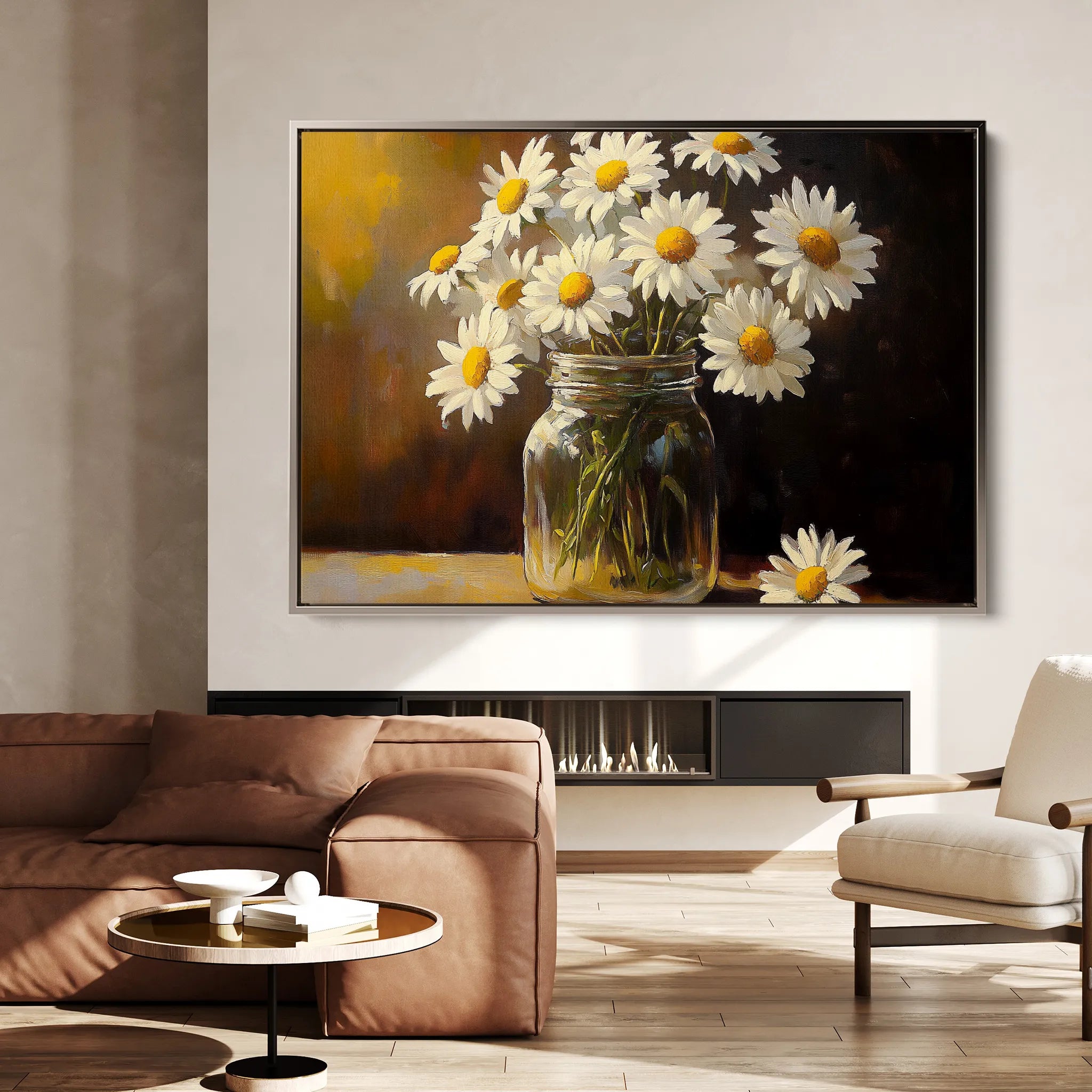 Floral 991 Canvas Art 60 x 40 cm / Black