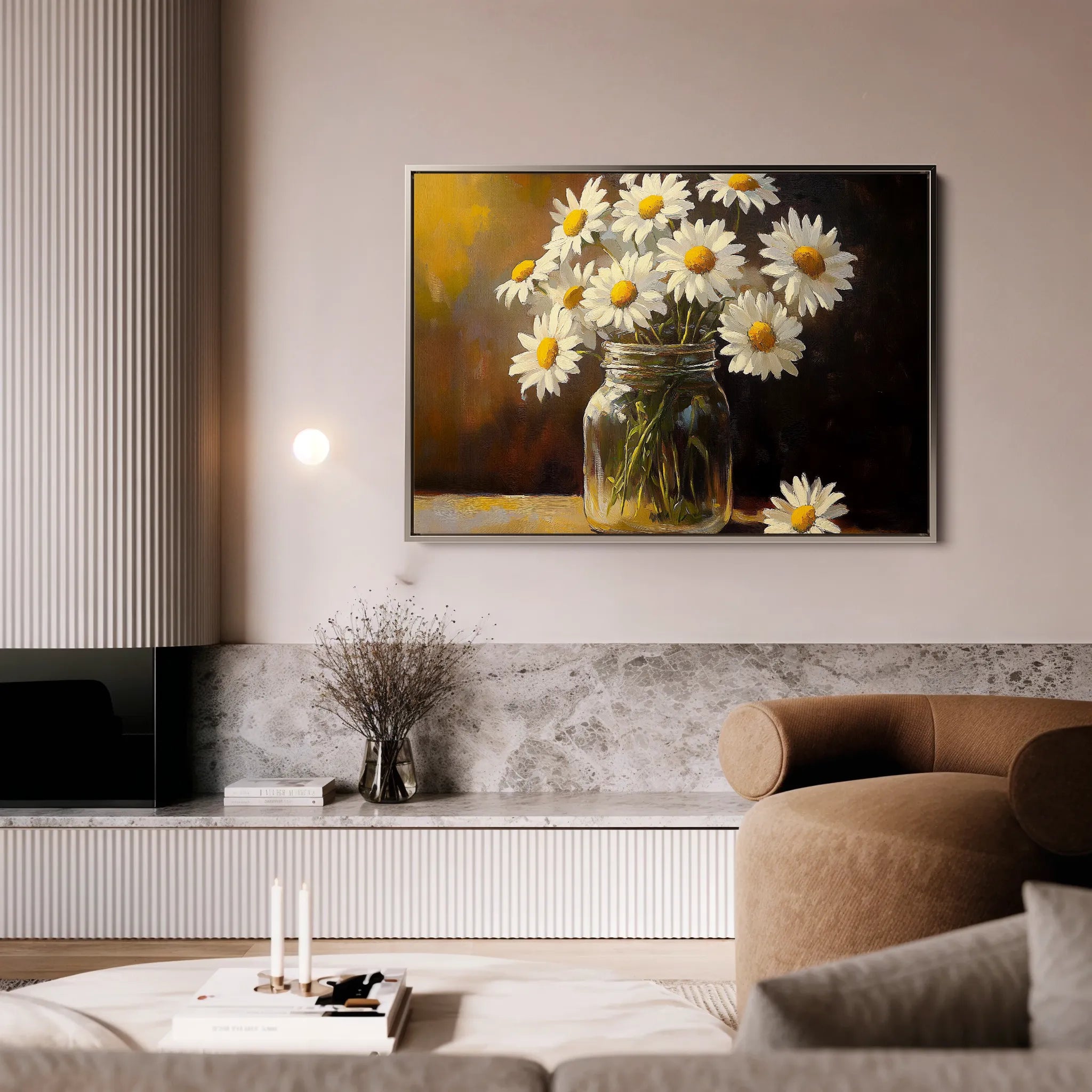 Floral 991 Canvas Art 60 x 40 cm / Black