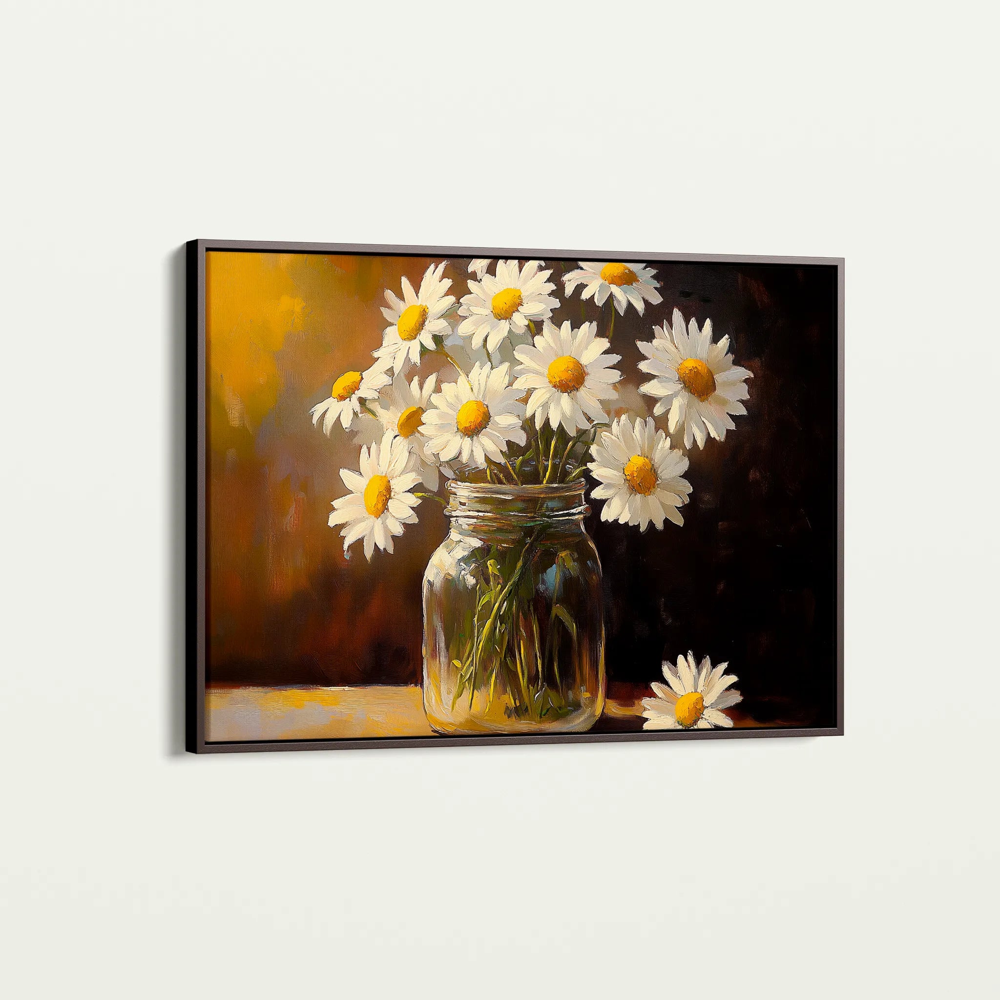 Floral 991 Canvas Art 60 x 40 cm / Black