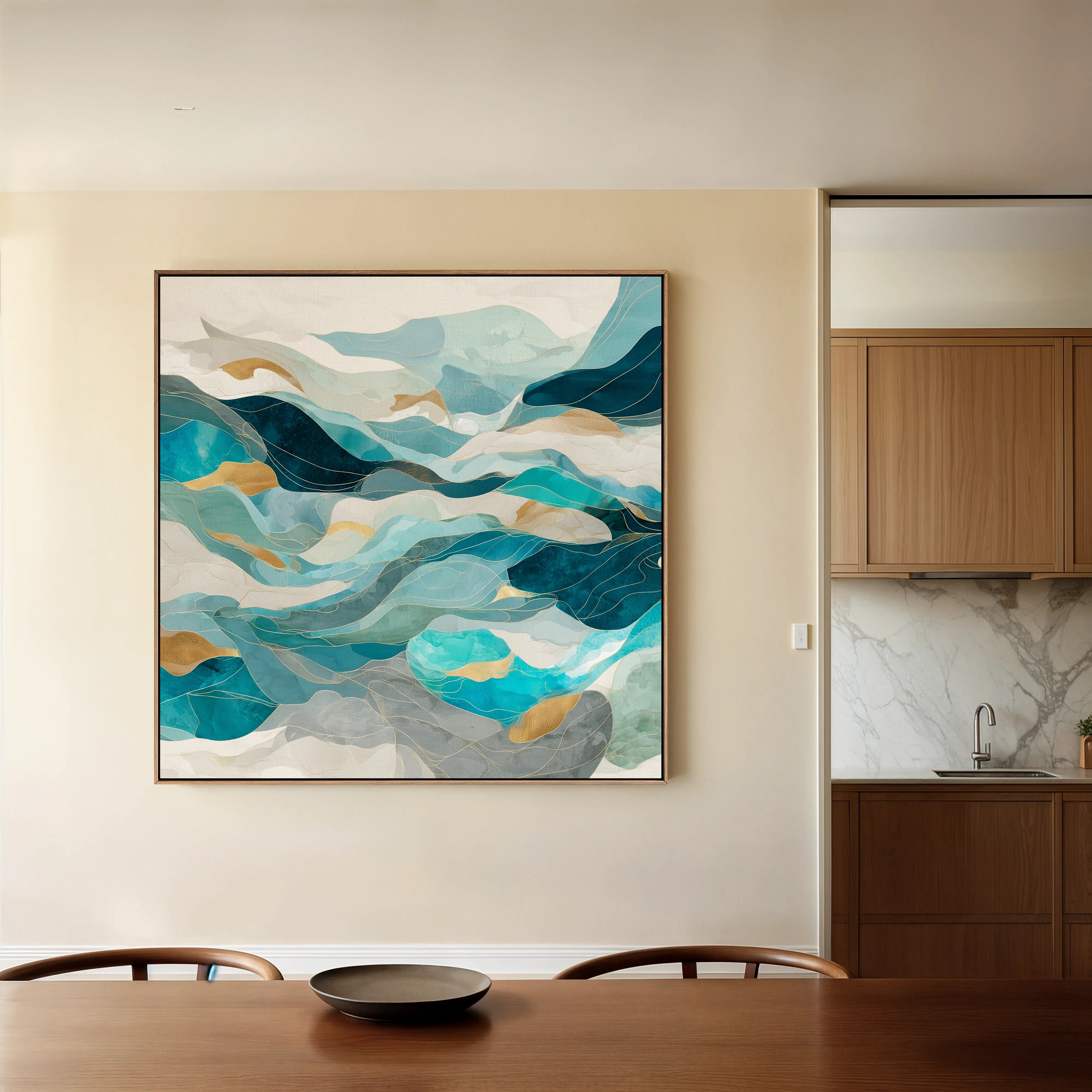Abstract 992 Canvas Art 60 x 60 cm / Black
