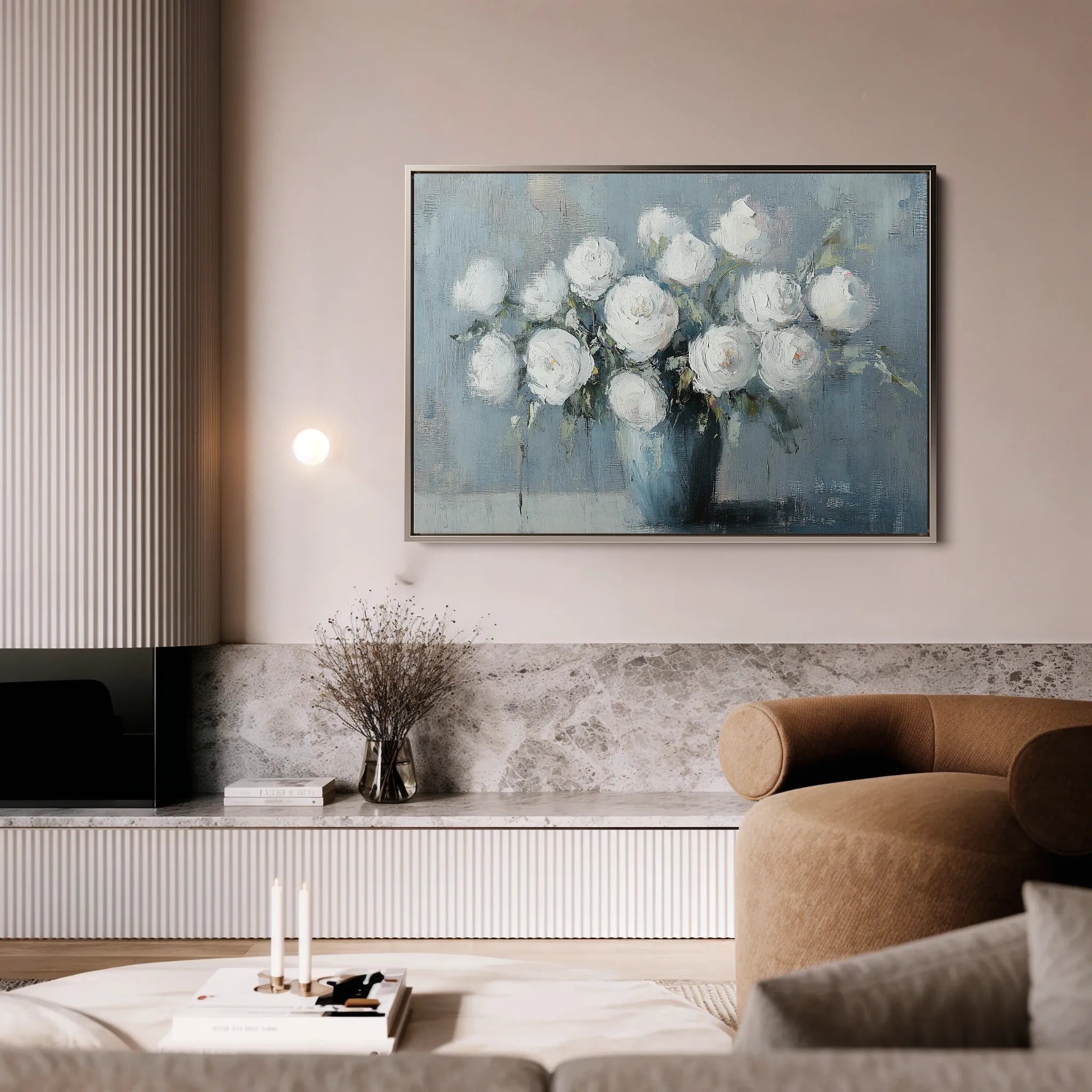Floral 992 Canvas Art 60 x 40 cm / Black