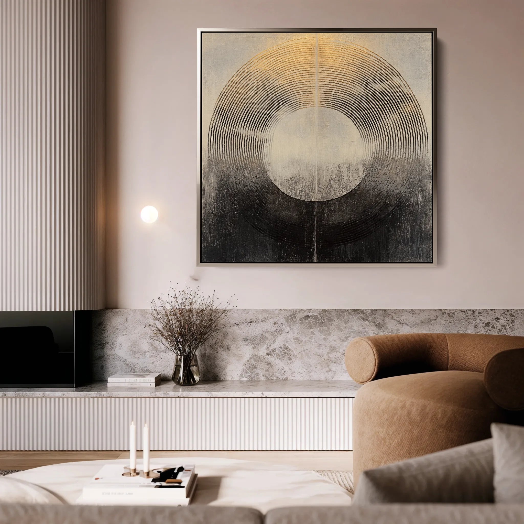 Abstract 993 Canvas Art 60 x 60 cm / Black