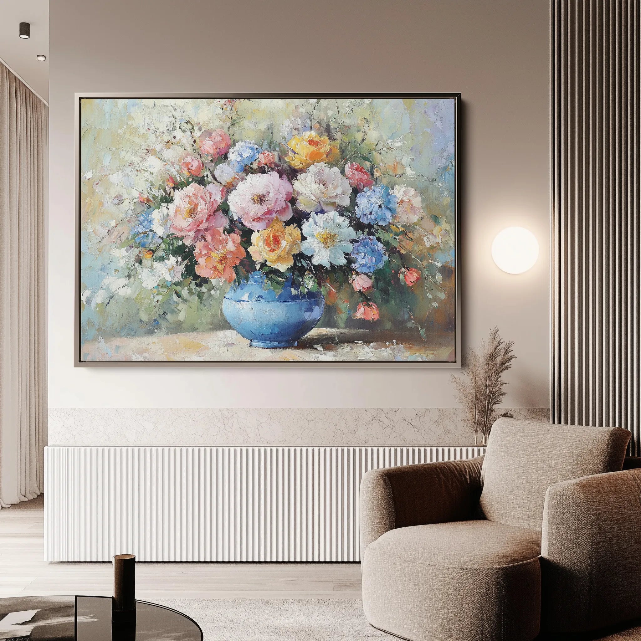 Floral 994 Canvas Art 60 x 40 cm / Black