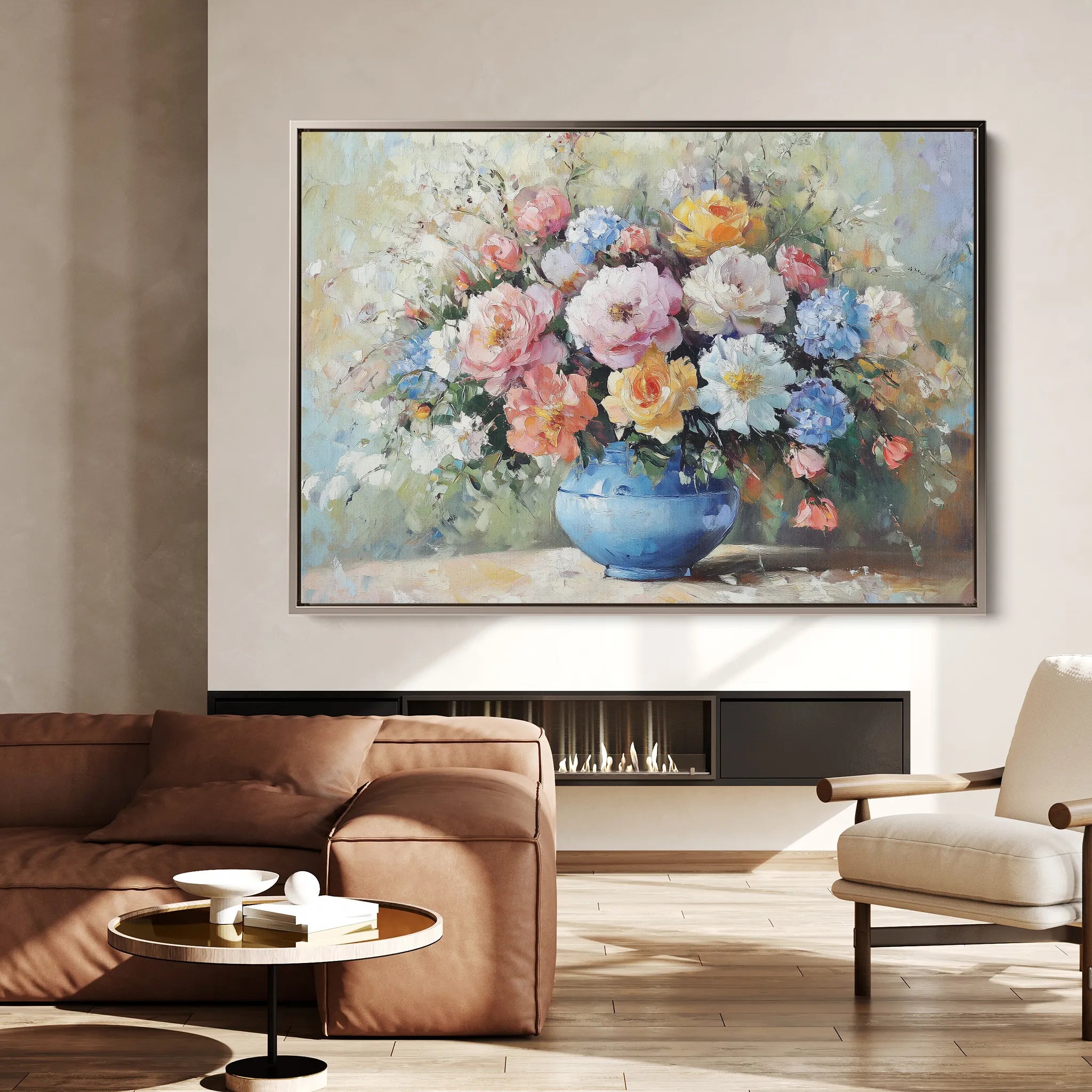Floral 994 Canvas Art 60 x 40 cm / Black