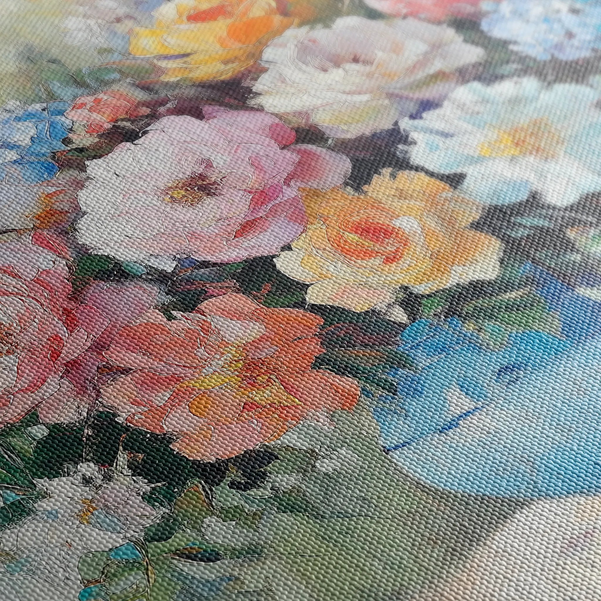 Floral 994 Canvas Art 60 x 40 cm / Black