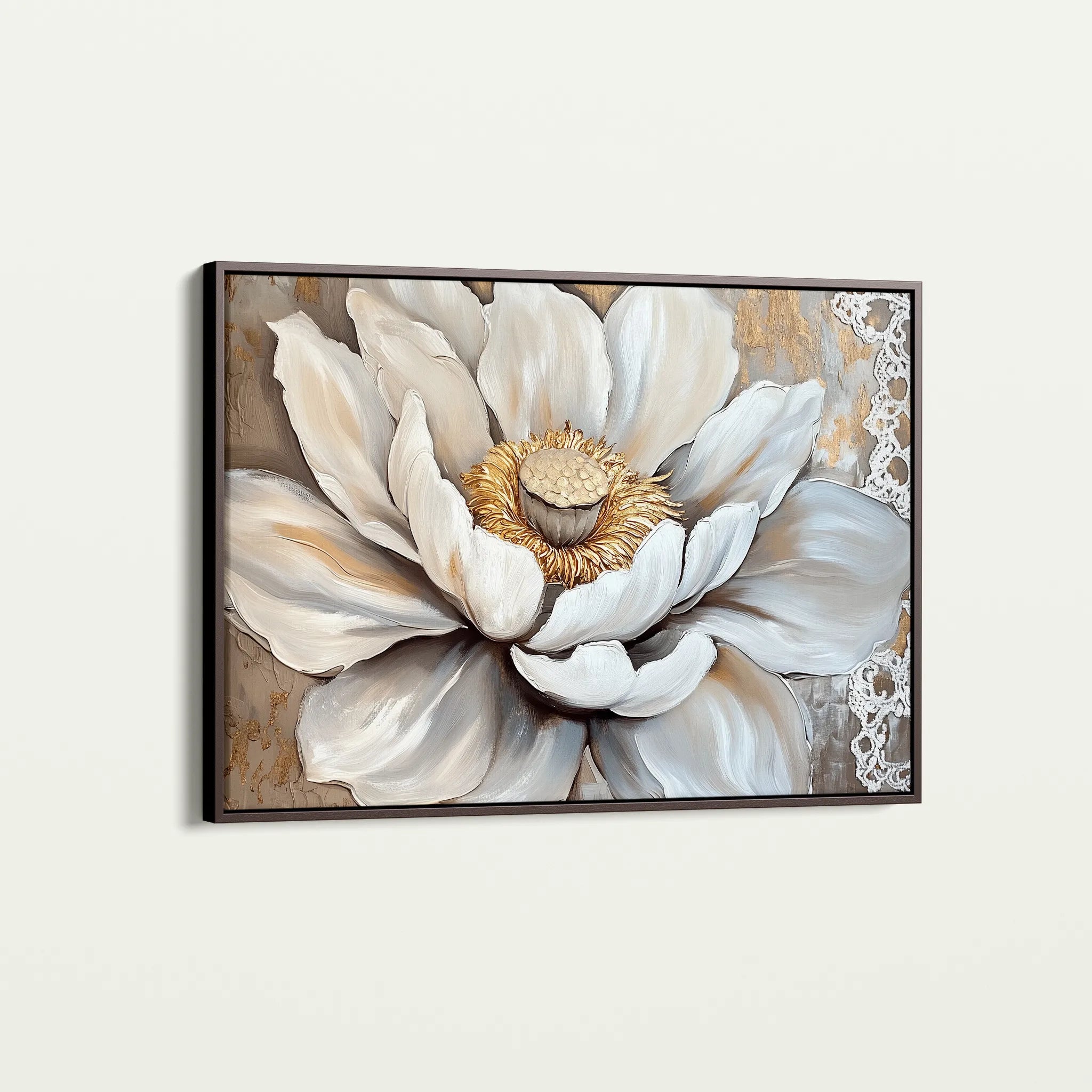 Floral 996 Canvas Art 60 x 40 cm / Black