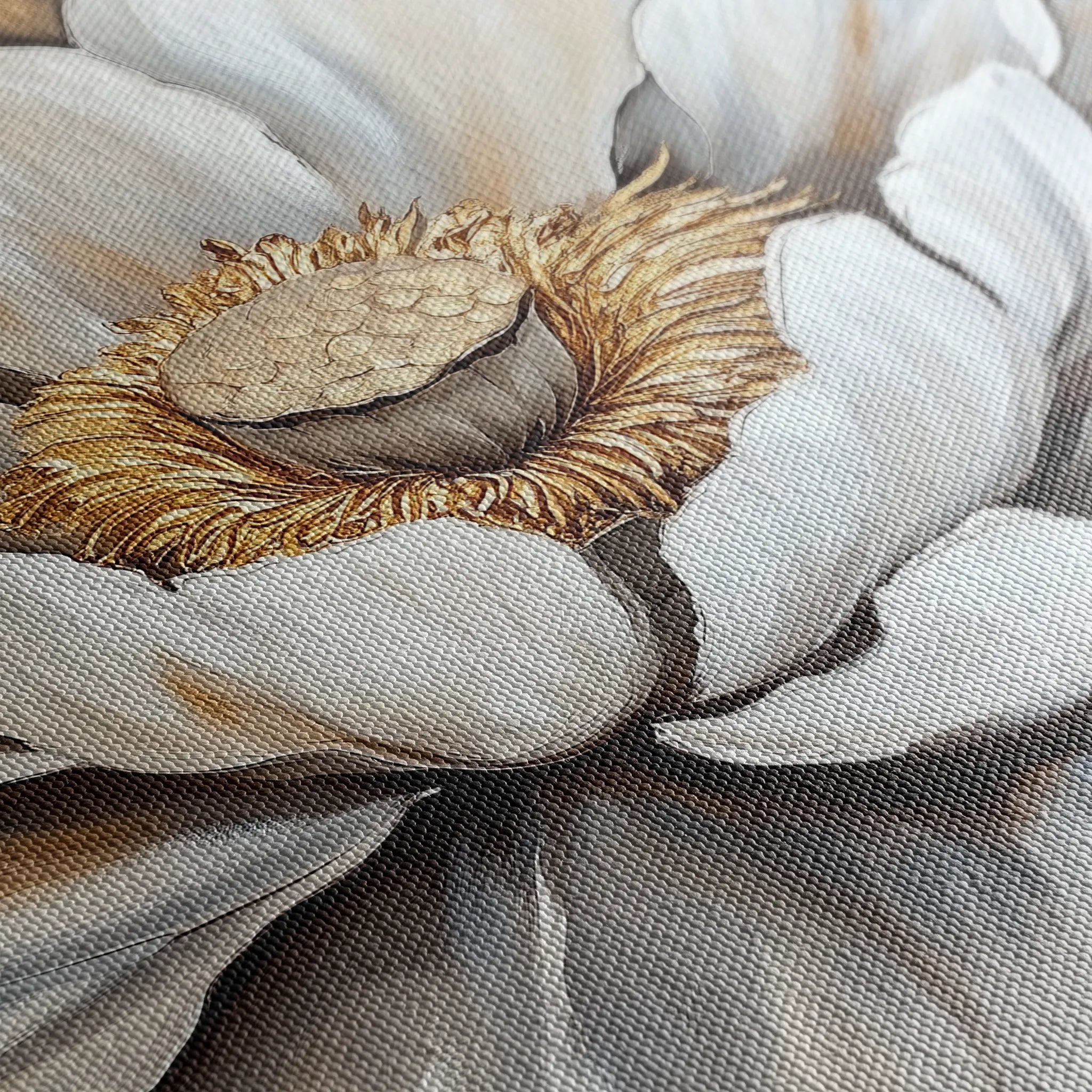 Floral 996 Canvas Art 60 x 40 cm / Black