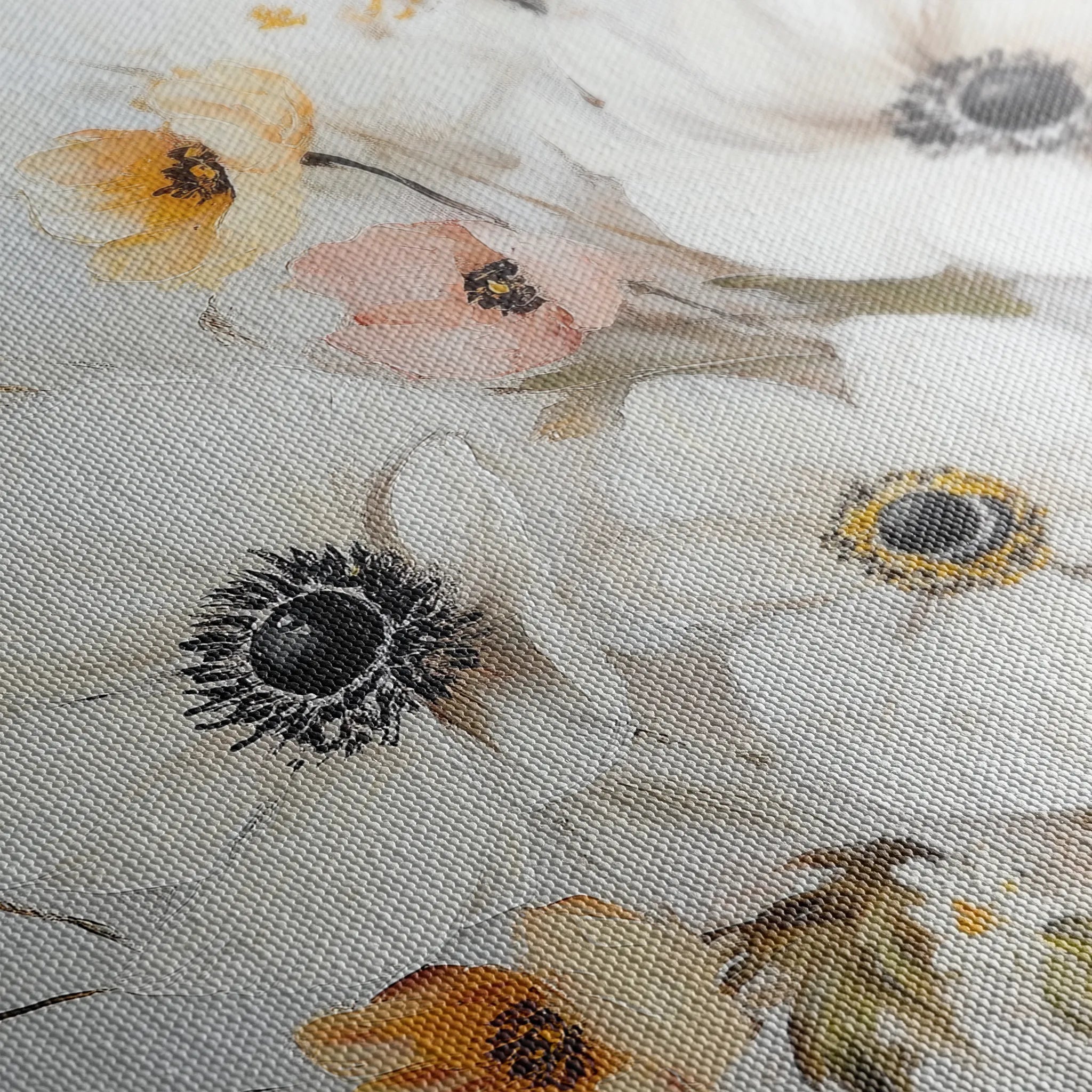 Floral 997 Canvas Art 60 x 40 cm / Black
