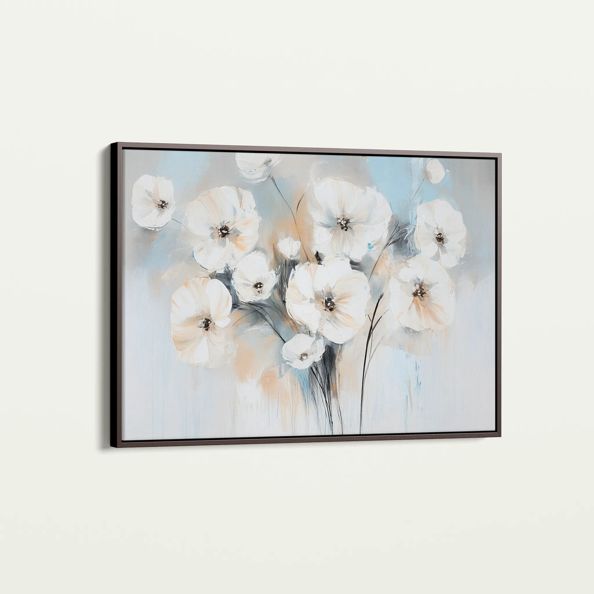 Floral 998 Canvas Art 60 x 40 cm / Black