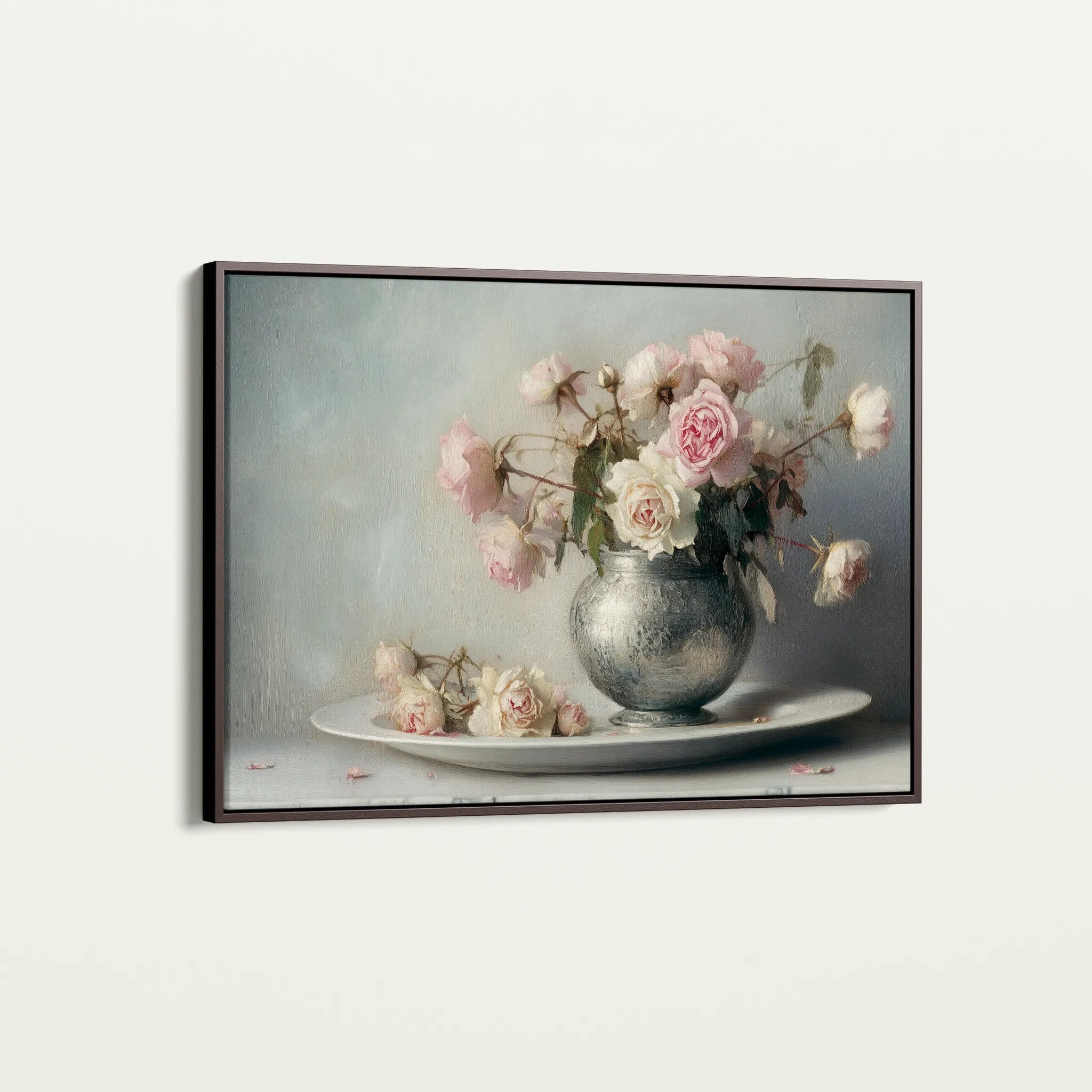 Floral 999 Canvas Art 60 x 40 cm / Black