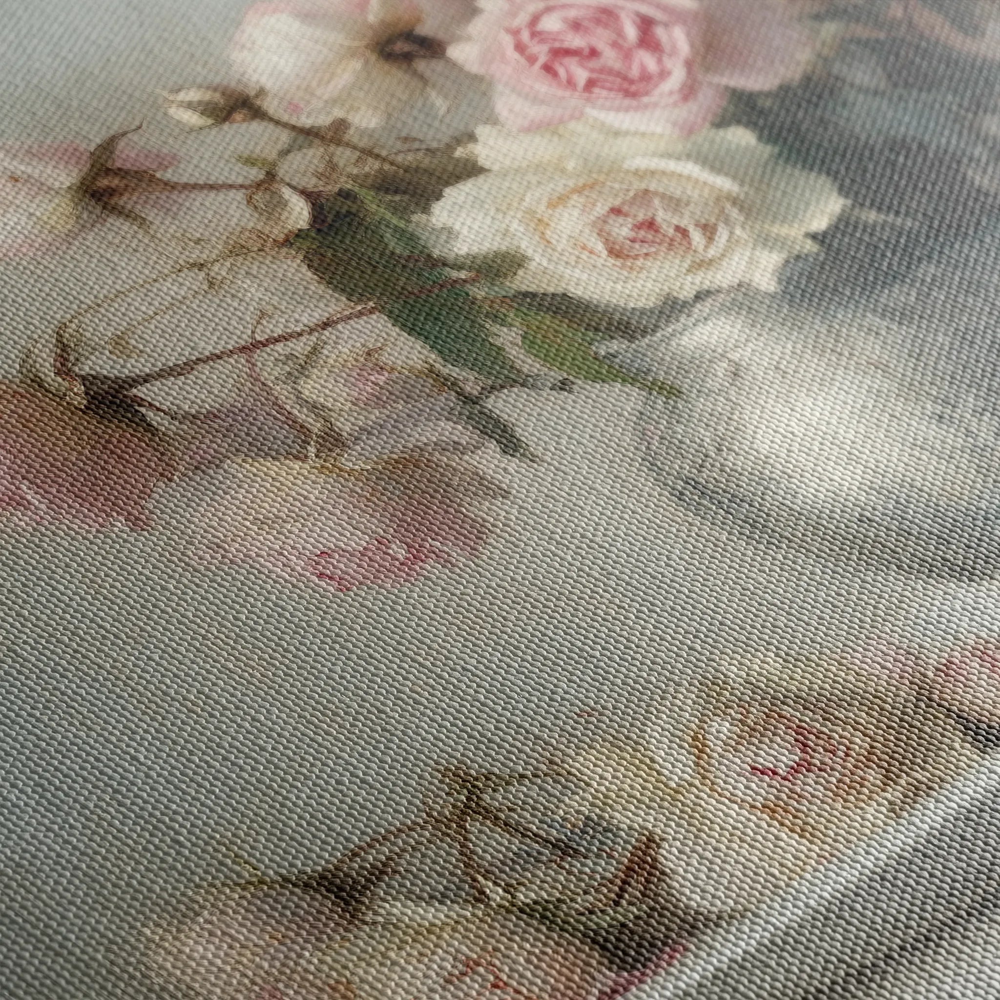 Floral 999 Canvas Art 60 x 40 cm / Black