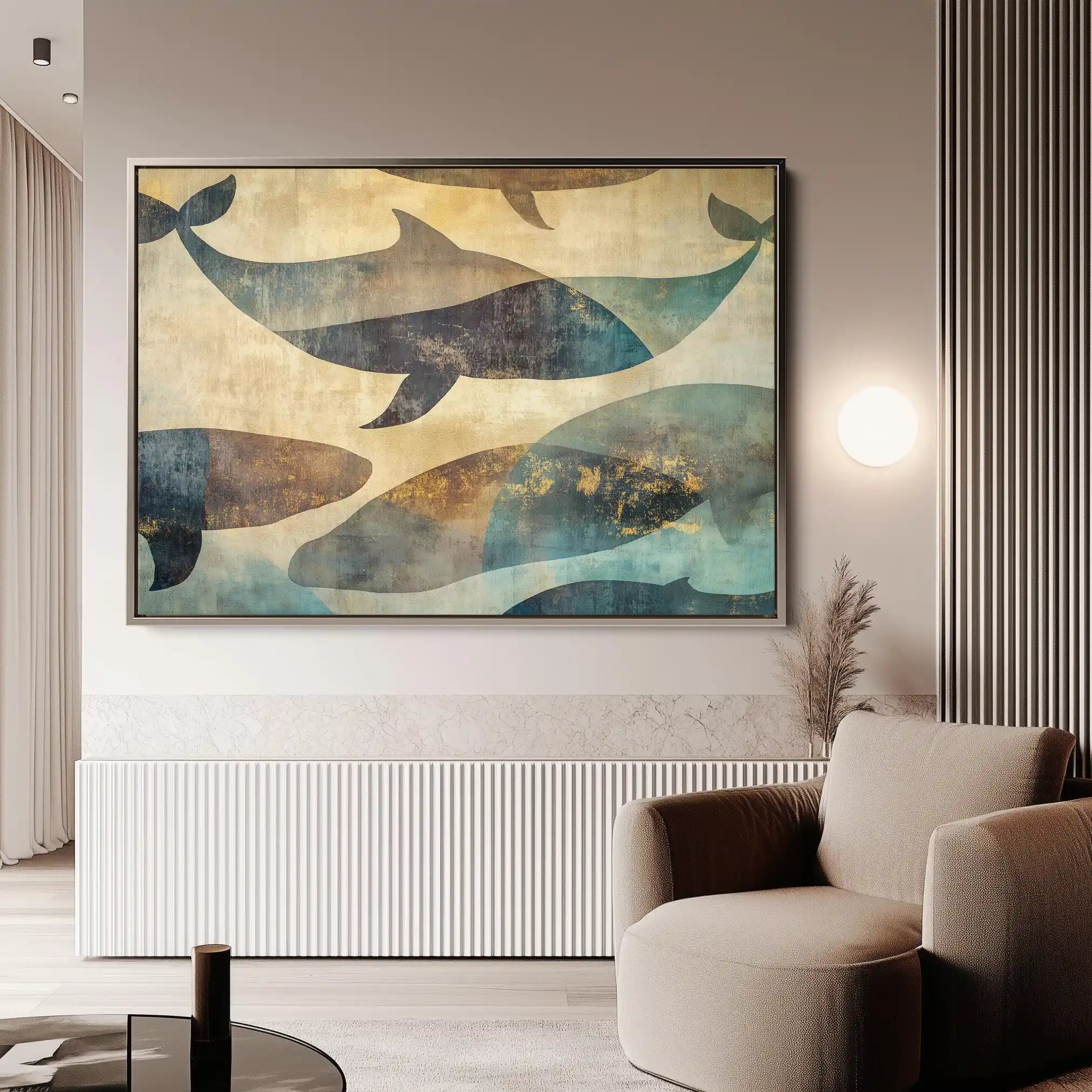 Animals 001 Canvas Art 60 x 40 cm / Black