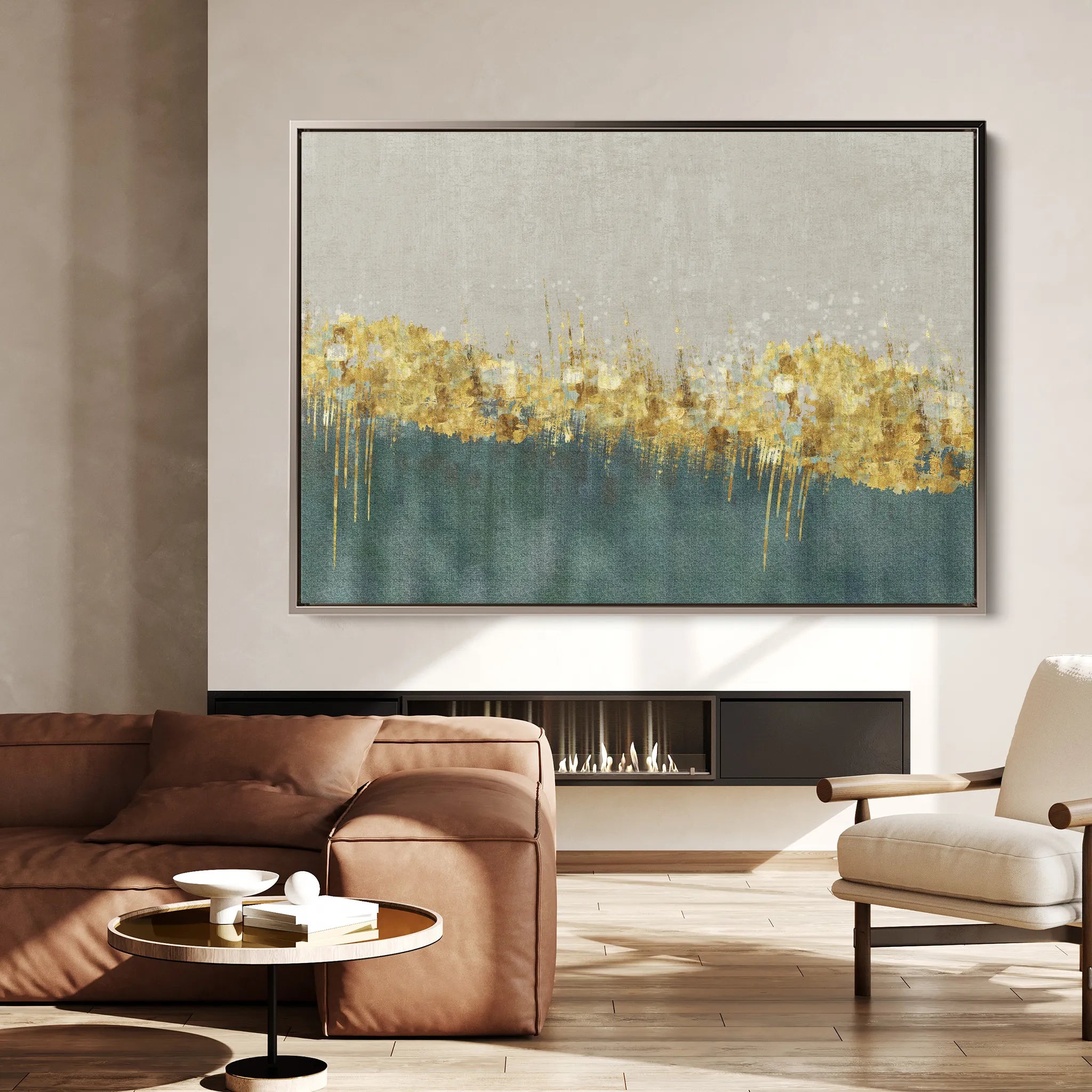 Abstract 001 Canvas Art 60 x 40 cm / Black