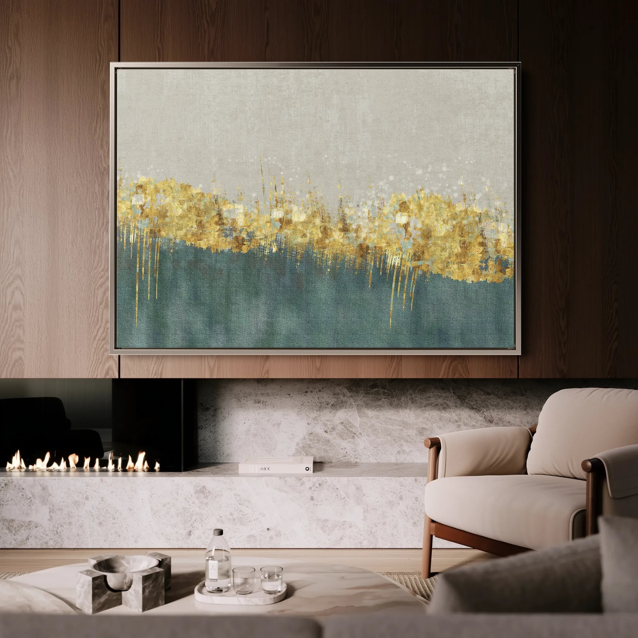 Abstract 001 Canvas Art 60 x 40 cm / Black