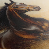 Horses 001 Canvas Art 60 x 40 cm / Black
