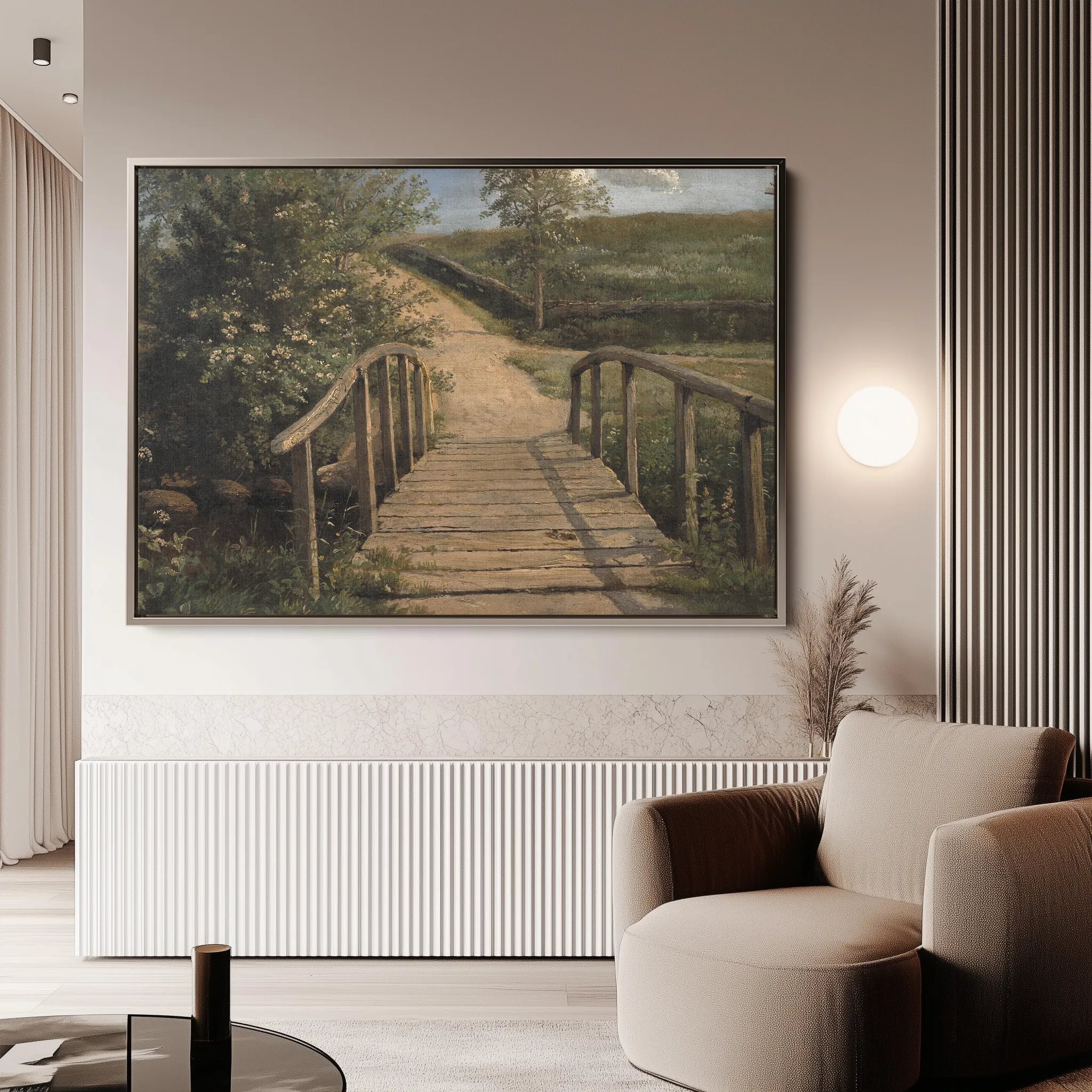 Landscape 001 Canvas Art 60 x 40 cm / Black
