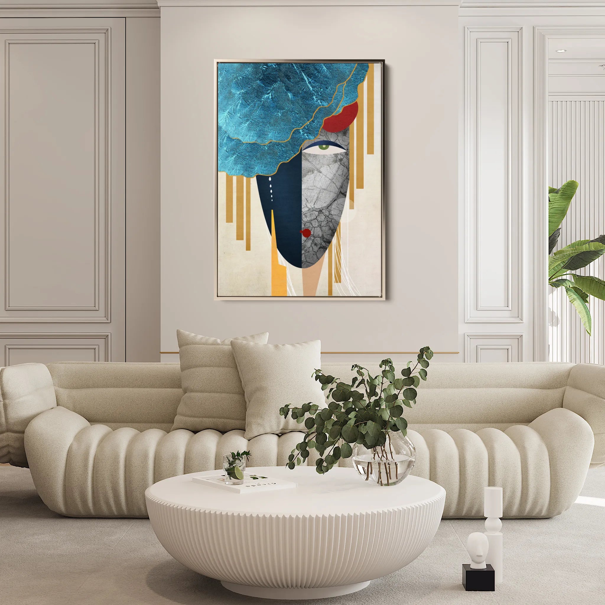 Portrait 001 Canvas Art 60 x 40 cm / Black