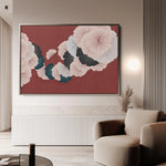 Floral 002 Canvas Art 60 x 40 cm / Black
