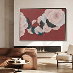 Floral 002 Canvas Art 60 x 40 cm / Black