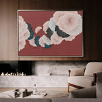 Floral 002 Canvas Art 60 x 40 cm / Black