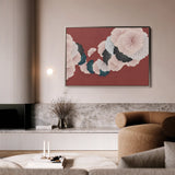 Floral 002 Canvas Art 60 x 40 cm / Black