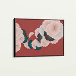 Floral 002 Canvas Art 60 x 40 cm / Black