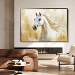 Horses 002 Canvas Art 60 x 40 cm / Black