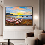 Landscape 002 Canvas Art 60 x 40 cm / Black