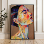 Portrait 002 Canvas Art 60 x 40 cm / Black