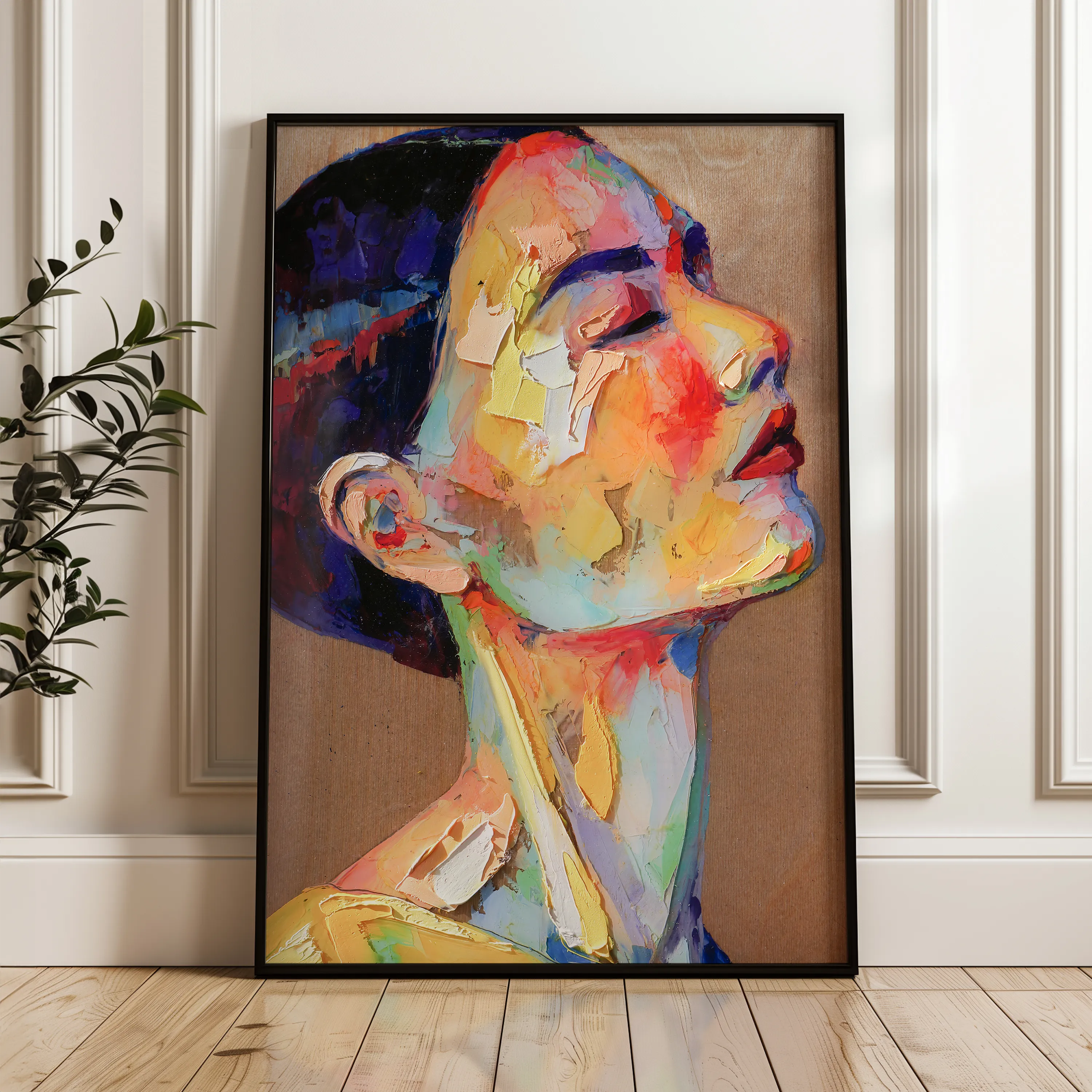 Portrait 002 Canvas Art 60 x 40 cm / Black