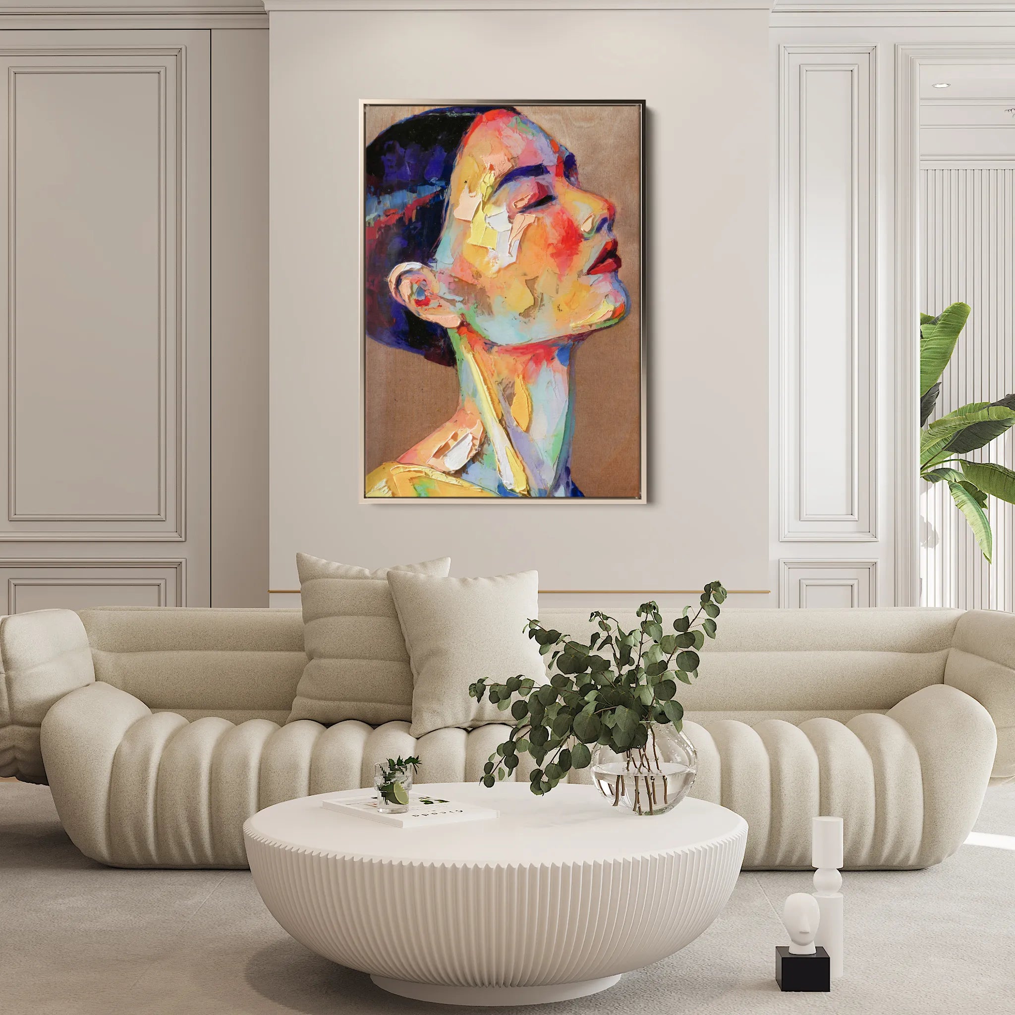 Portrait 002 Canvas Art 60 x 40 cm / Black
