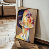 Portrait 002 Canvas Art 60 x 40 cm / Black