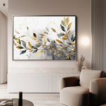 Floral 003 Canvas Art 60 x 40 cm / Black