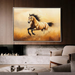 Horses 003 Canvas Art 60 x 40 cm / Black