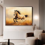 Horses 003 Canvas Art 60 x 40 cm / Black