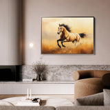 Horses 003 Canvas Art 60 x 40 cm / Black