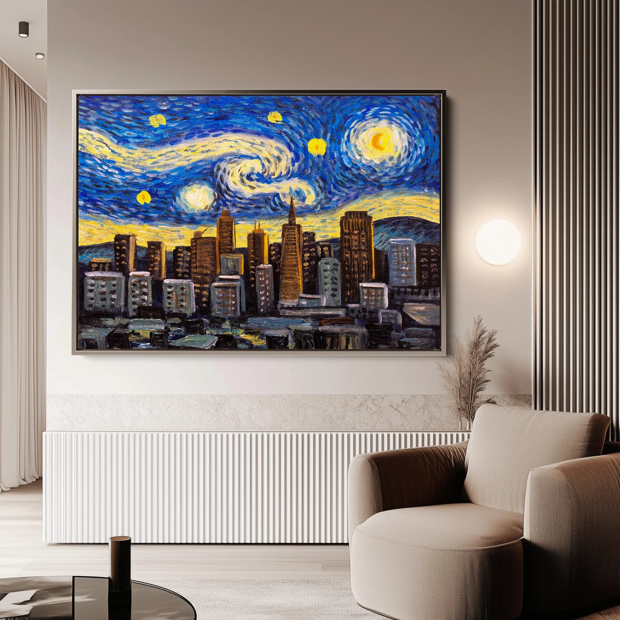 Landscape 003 Canvas Art 60 x 40 cm / Black