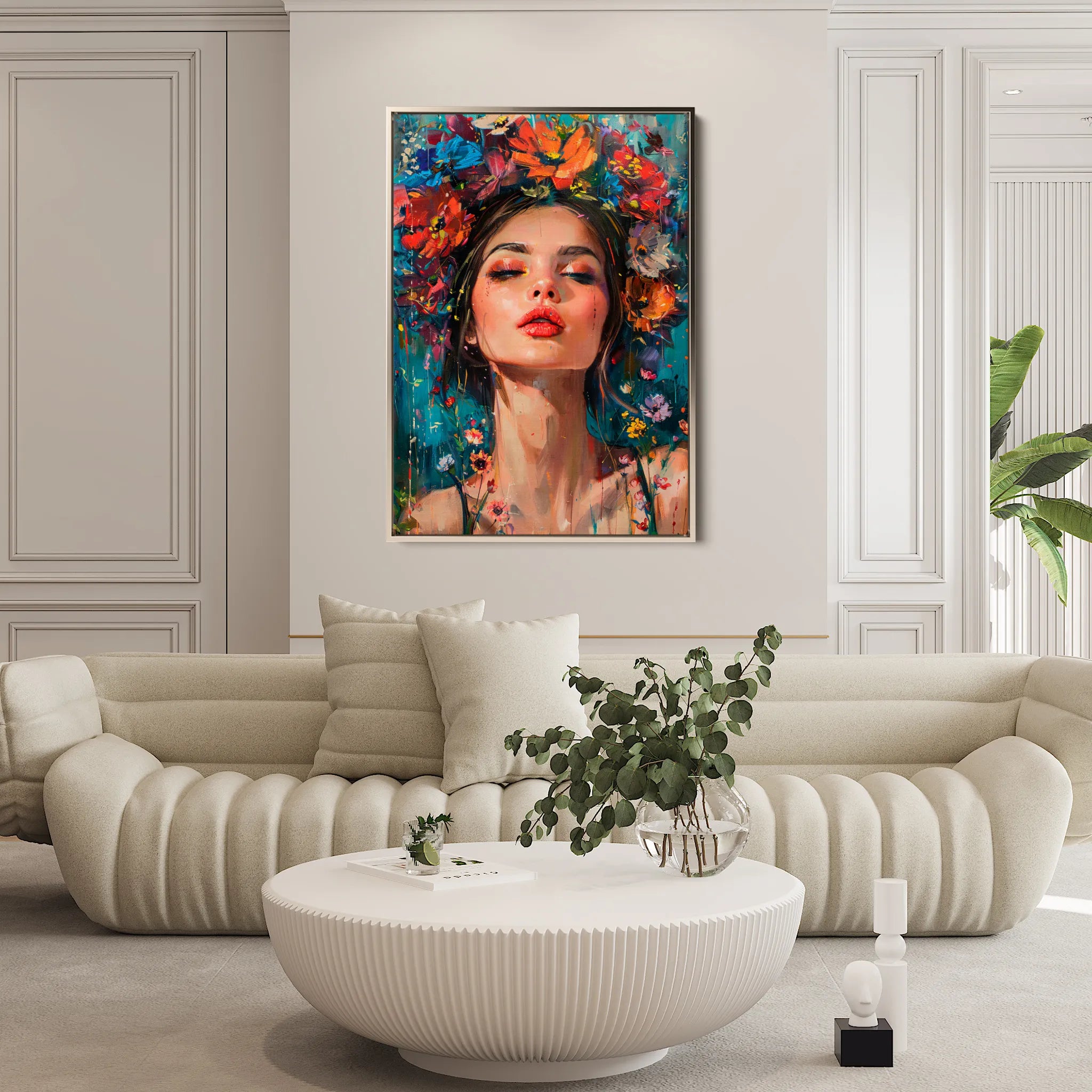 Portrait 003 Canvas Art 60 x 40 cm / Black