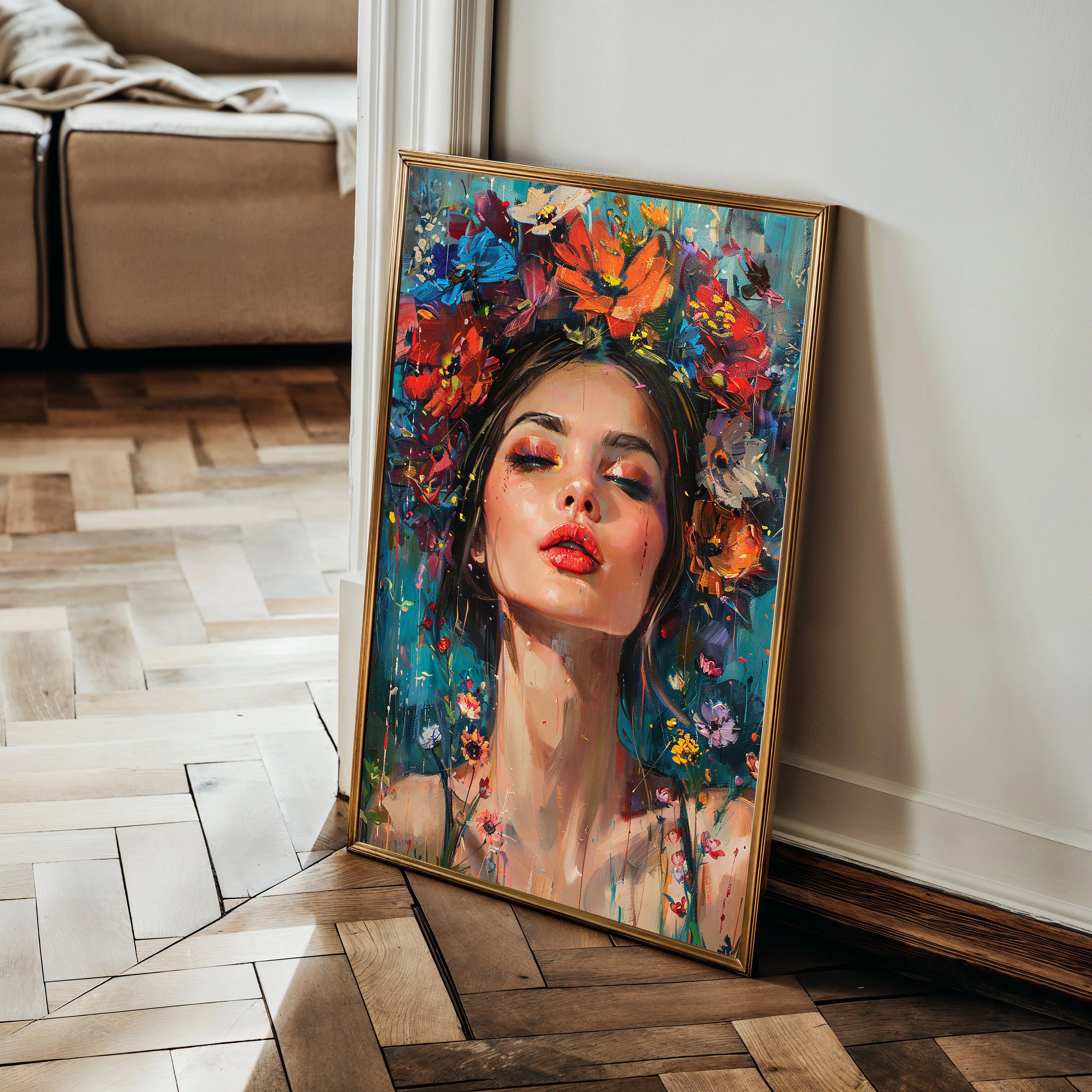 Portrait 003 Canvas Art 60 x 40 cm / Black