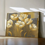 Floral 004 Canvas Art 60 x 40 cm / Black