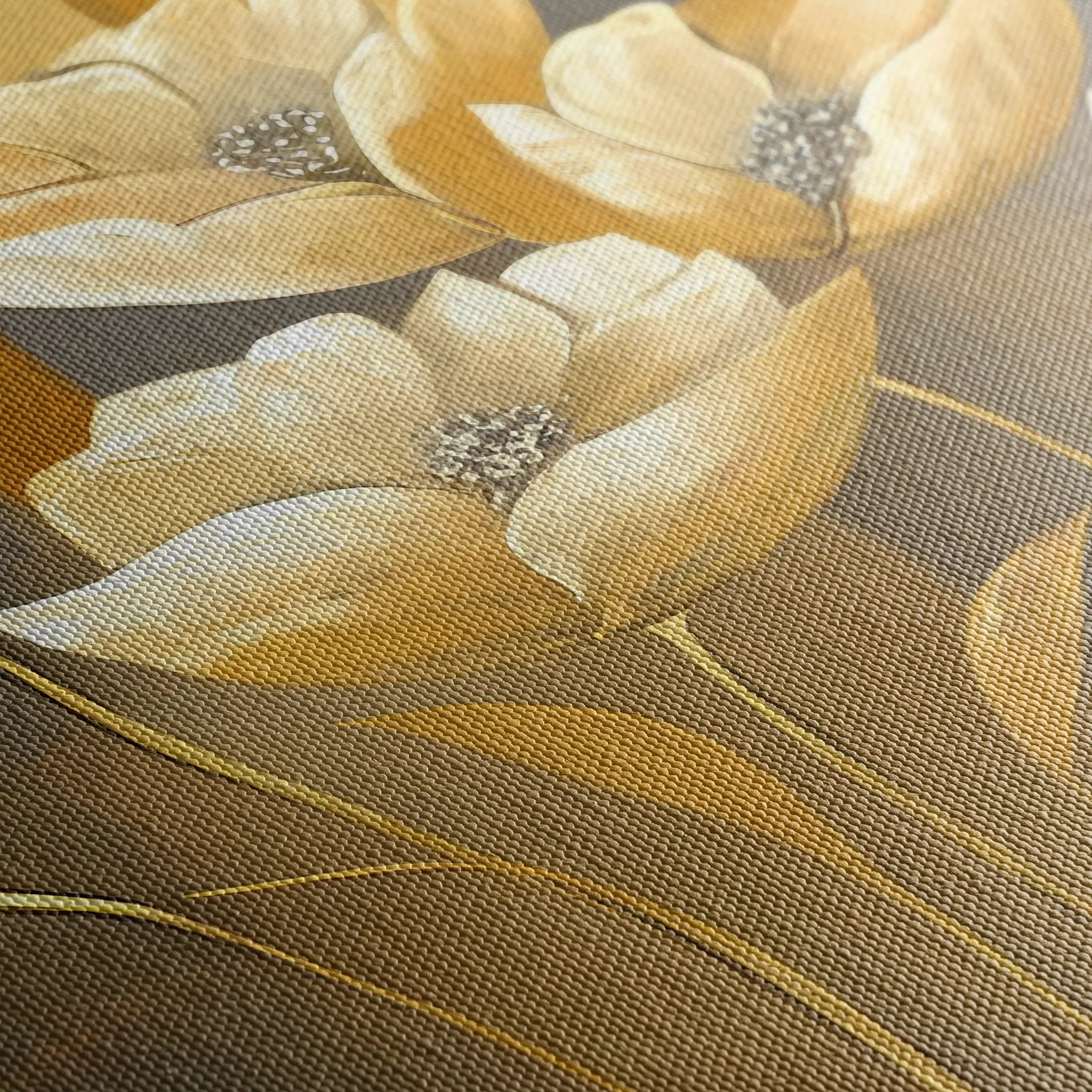Floral 004 Canvas Art 60 x 40 cm / Black