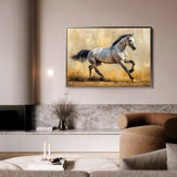 Horses 004 Canvas Art 60 x 40 cm / Black