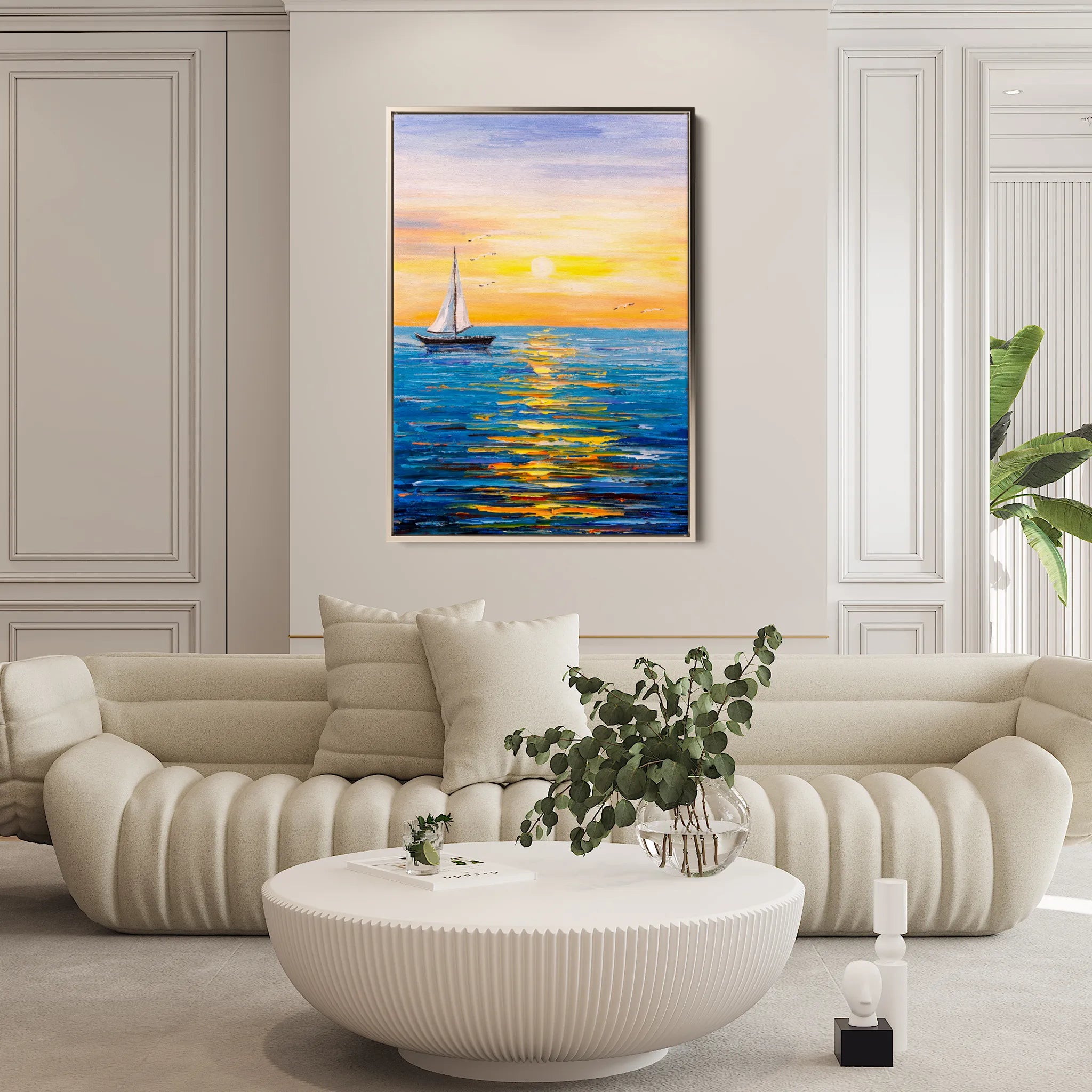 Landscape 004 Canvas Art 60 x 40 cm / Black